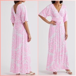 Lilly Pulitzer Pink and White Maxi Dress